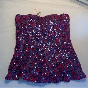 Wet Seal sequined strapless top